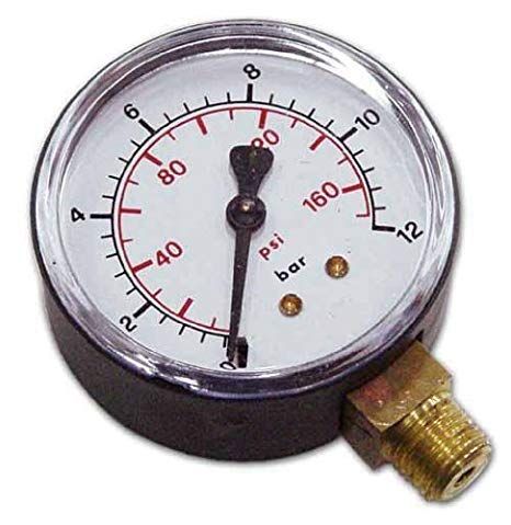 PEBSHOP Manometer voor compressoren Ø 63 mm schroefdraad 1/4 inch