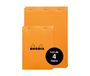 RHODIA 16800Amzc - Set van 4 Geniete Notitieblokken Oranje