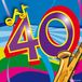 Folat Party Products Servetten 40 Jaar Swirls 25x25cm - 20 stuks