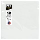 PROnappe SV623801I Servetten 40 Stuks Wit 38x38cm