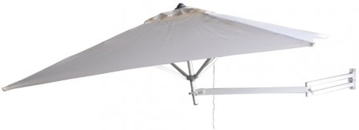 Easysol Muurparasol Vierkant - 200x200cm - Ecru - Parasol met muurbevestiging Waarom is een <lt/>a href=https://www.bol.com/nl/i/-/N/13027/ target=_blank"<gt/>parasol<lt/>/a<gt/> onmisbaar in de tuin