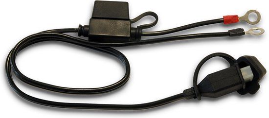 Optimate TM-71 Waterdichte Acculader Kabel Ket Connector met M6-ringen - Geschikt voor Motor, Bromfiets, Auto, Boot - Loodzuur, Gel, Droge, AGM Accu