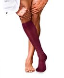 FALKE No. 6 Finest Merino & Silk Kniekousen Heren Rood Maat 41-42