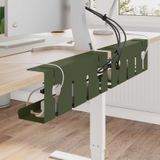 Maison Exclusive - Organisateur de câbles pour sous le bureau, 2 pièces, vert olive
