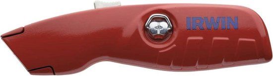 Irwin Zelfuitschuifbaar Mes - Bi-metaal trapezium uitschuifmes - Rood