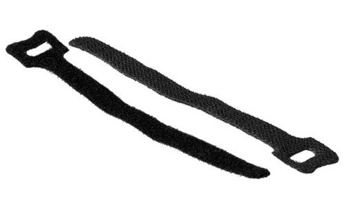 KommaGo Klittenband ty-raps - Zwart - 20 stuks