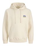 JACK&JONES JORPOCKY SWEAT HOOD FRSS26 Heren Sweater XL Katoen/Polyester Antique White