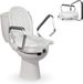 Toiletverhoger Mobiclinic Guadiana - Toiletverhoger - WC Verhoger 10 cm met Armsteunen & Deksel - Max. 100 kg - Wit