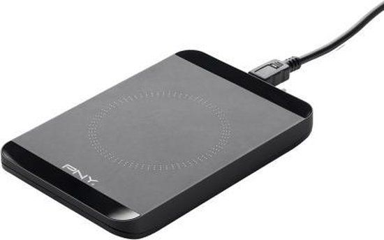 PNY P-AC-QI-KEU01-RB Draadloze Oplader 5W Zwart/Grijs