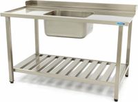 Maxima Spoeltafel - 120 x 75 cm - Aanvoer Vaatwasser Links - incl. Wasbak en Onderschap