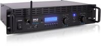 Pyle Bluetooth Versterker - 2 Kanalen - Audio Stereo Versterker Systeem - 1000W - Draadloos - TRS, XLR Ingang - LCD-scherm - Bridge-modus - Koelventilator - Luidsprekersysteem