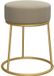 vidaXL Hocker rond fluweel donkergrijs