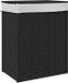 vidaXL Wasmand met deksel 46x33x60 cm poly rattan zwart