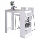 AKORD Keukenbartafel 115 cm Wit / Sonoma Eiken
