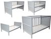 Micoland Babybed 3-in-1: babybed / bijzetbed / peuterbed, grijs, 140x70 cm