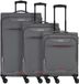 American Tourister Street Roll 4 wielen Kofferset 3-delig met uitbreidingsplooi - Zachte bagage - TSA slot - grey