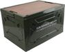 Boîte de rangement de camping sans marque - Coffre de rangement pliable - Rangement pour matériel de plein air - Avec couvercle en bois - 50 litres - Vert