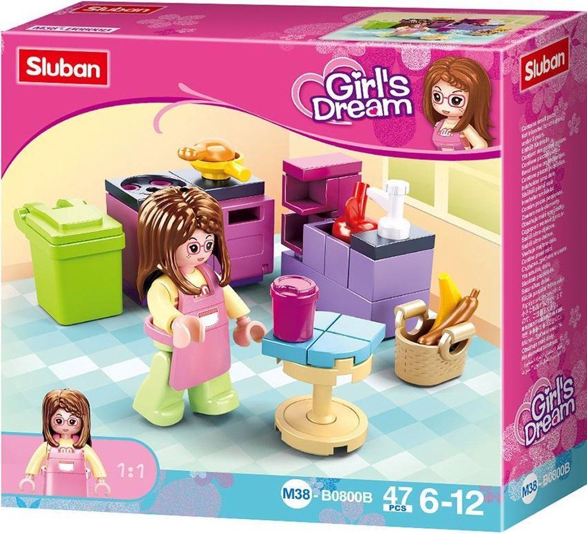 Sluban Klembouwstenen SL07187 mini-bouwset keuken (47 delen)
