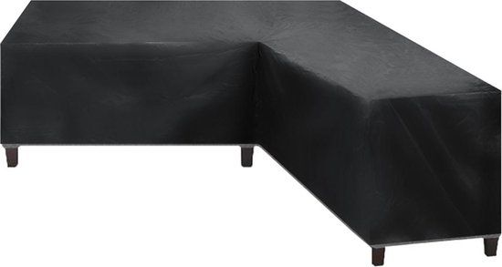 Loungesethoes - 215x87x80cm - Zwart - Polyetheen