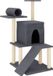 vidaXL Arbre à chat avec poteaux à gratter en sisal 110,5 cm gris foncé