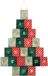 Mica Decorations Adventskalender - L72 x B1 x H51 cm - Vilt - Vert, Rouge
