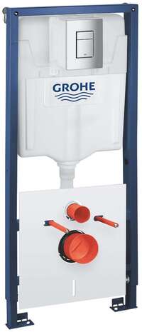 Grohe Solido - Inbouwreservoir voor hangtoilet, bedieningsplaat Even, chroom 39930000