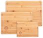 Masterchef Houten Snijplanken, Bamboe, 38cm x 27.5cm, 34cm x 23.5cm, 23cm x 15cm, Vaatwasmachinebestendig, Houten Planken Groot, Medium en Klein, Keukenplanken, Natuurlijk Bamboe, Met Sapgroefs