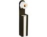 Merkloos Relaxdays Toiletrolhouder staand - 66 cm - reserverolhouder - metaal - zwart