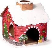 Puckator Katten Speelhuisje Poes Kerst - Kerstman Werkplaats Santas Workshop - DIY - Karton - 33x55x33cm
