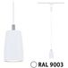 Paulmann 95626 URail Pendelarmatuur GU10 max. 10W dimbaar 230V signaal wit railsysteem - lamp vrij te kiezen