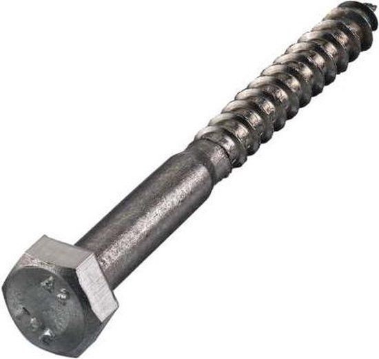 Hoenderdaal Fasteners Hoenderdaal Houtdraadbout RVS A2 M7x150mm