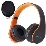 PowerLocus P1 casque sans fil supra-auriculaire pliable - Bluetooth - Avec microphone – Orange