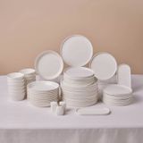 Karaca Stream Bomo - 53-Delig Serviesset – 12 Personen – New Bone – Luxe Wit Servies