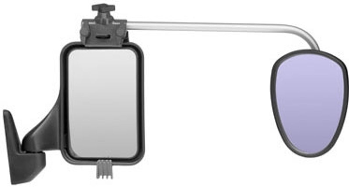 REPUSEL caravanspiegels - LUXMAX, bol anti-verblindings glas, lange RVS arm (per paar