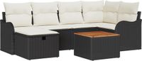 vidaXL Tuinbank - Zwart - Polyrattan