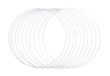 Rayher Metalen ringen, 10 stuks, 20 cm ø, wit gecoat