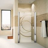Ambiance Sticker Privacy raamfolie - Gebogen ontwerp - Zelfklevende raamfolie voor ramen en douchedeuren - 170x65cm