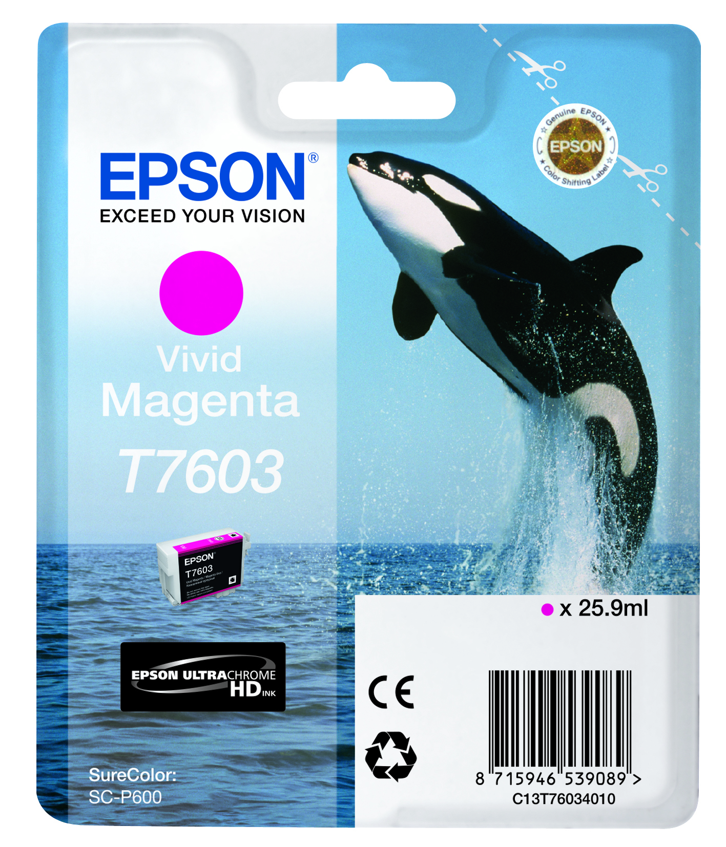 Epson T7603 vivid magenta single pack / Helder magenta