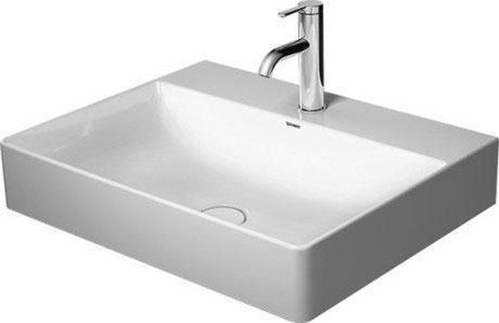 Duravit DuraSquare Meubelwastafel Rechthoek 60x47x14.5 cm Keramiek Glanzend Wit