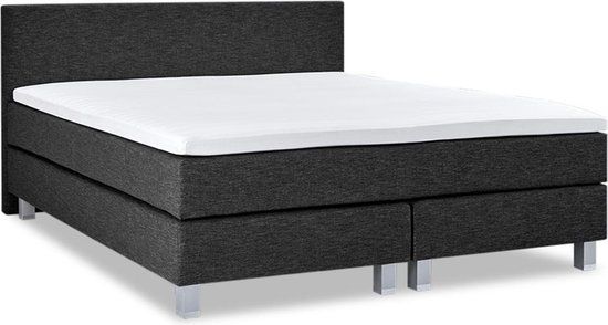 MioDormio Basso Bonell Boxspring Trento Vlak - 140x200cm - Donkergrijs