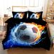 Ensemble de literie de football 135 x 200 cm avec 2 taies d'oreiller