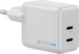 XLayer Dual Powercharger 45W USB-C PD Wandlader - Wit