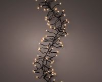 Lumineo LED Cluster Kerstverlichting 600 cm Zwart/Wit/Klassiek Warm