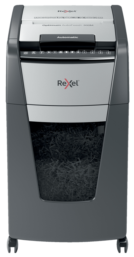 Rexel AutoFeed+ 300M - Papiervernietiger - Zwart/Grijs