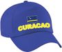 Bellatio Decorations Pet - Blauw - Curacao - Vlag/Landen Thema