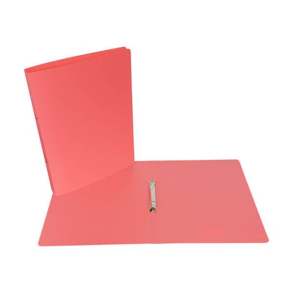 Bronyl ringmap met 2 O-ringen pastel rood (22 mm) A4