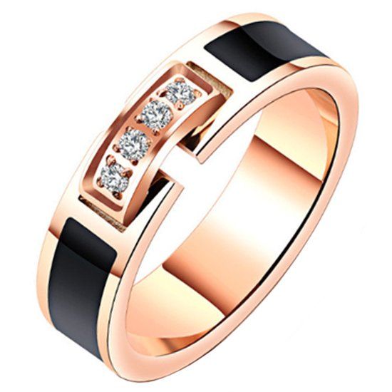 Cilla Jewels dames ring Rosegoudkleurig Verguld Zirconia-18mm