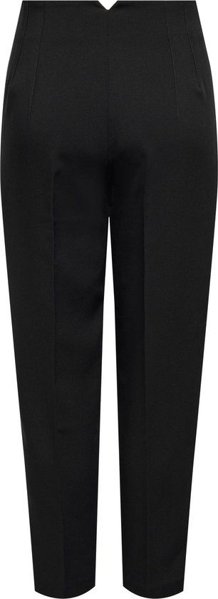 ONLY high waist regular fit pantalon van gerecycled polyester zwart - 36/32