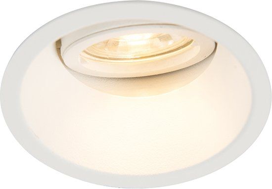QAZQA Spot Alloy - Inbouwspot - 1 lichts - Ø 89 mm - wit