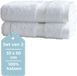 HUSH Living Gastendoek Set van 2 Wit 33x50 cm 100% Katoen 500g/m2